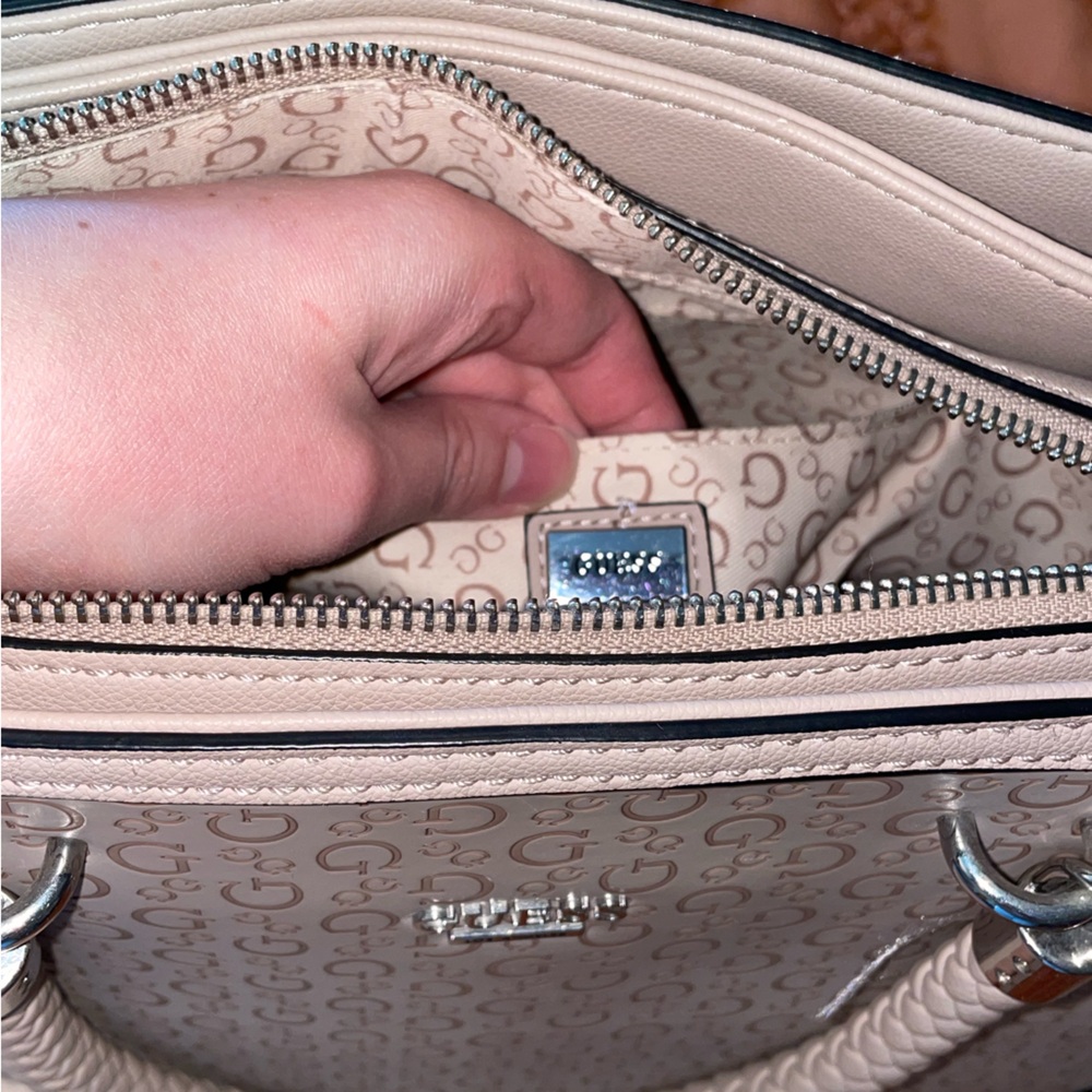 Guess Light Brown Monogram Tote - image 4